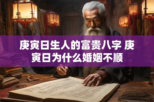 庚寅日生人的富贵八字 庚寅日为什么婚姻不顺