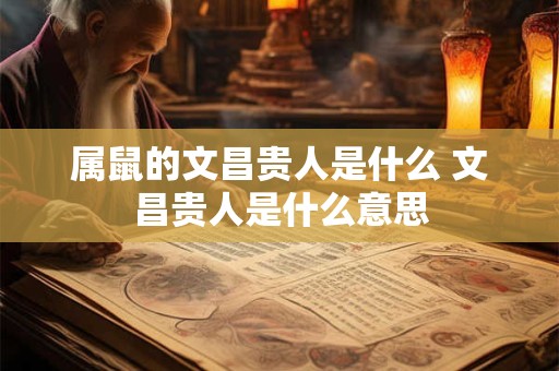 属鼠的文昌贵人是什么 文昌贵人是什么意思