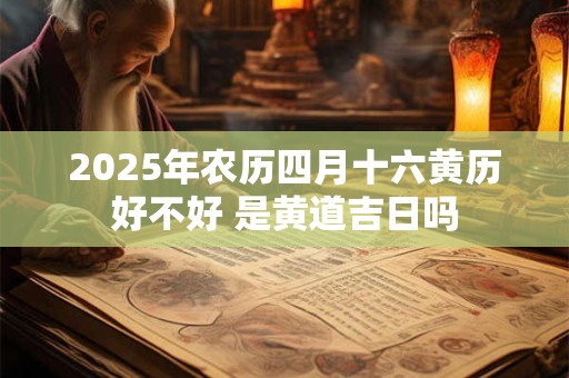 详细阅读:2025年农历四月十六黄历好不好 是黄道吉日吗 2025年农历四月十六黄历好不好 是黄道吉日吗