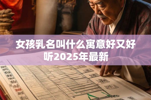 女孩乳名叫什么寓意好又好听2025年最新
