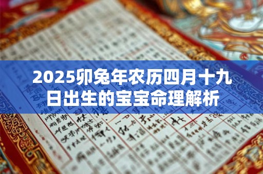 2025卯兔年农历四月十九日出生的宝宝命理解析