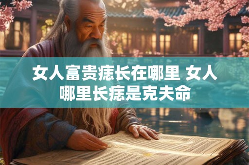 女人富贵痣长在哪里 女人哪里长痣是克夫命